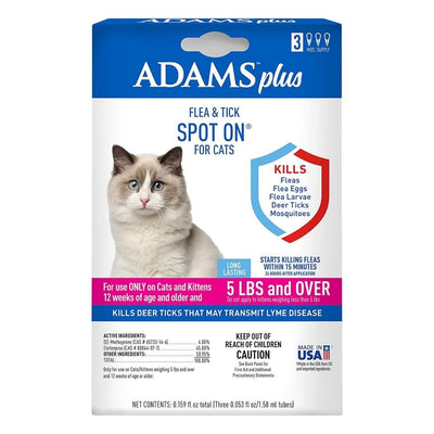 Adams Plus Flea  Tick Spot On for Cats 1ea/Over 5 lb