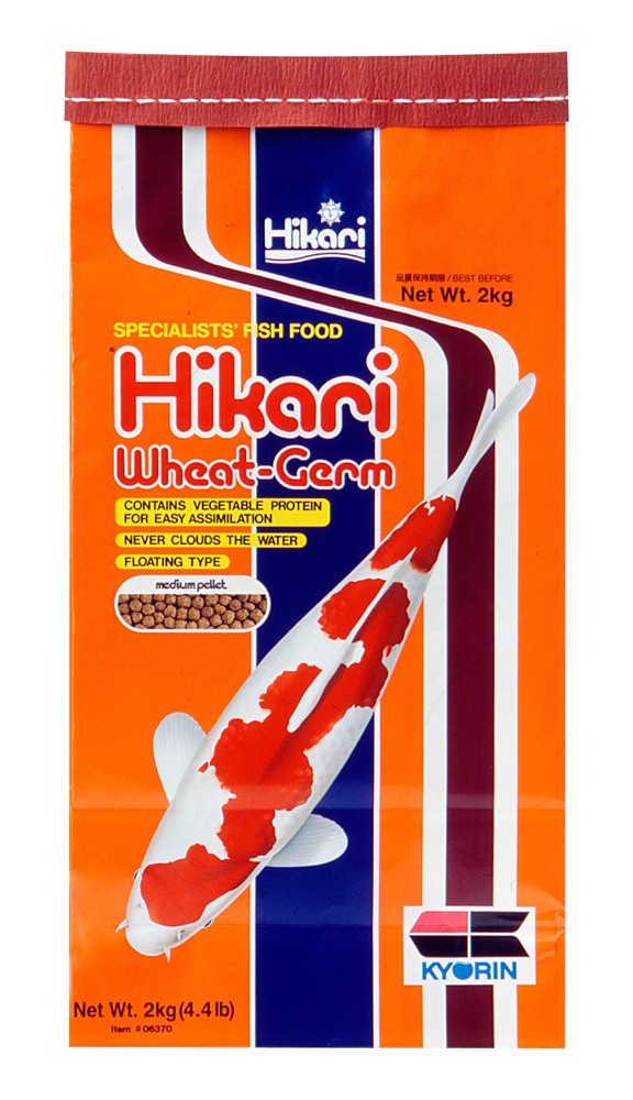 Hikari USA WheatGerm Floating Pellet Fish Food for Koi, Goldfish and Other Pond Fishes 1ea/4.4 lb, MD
