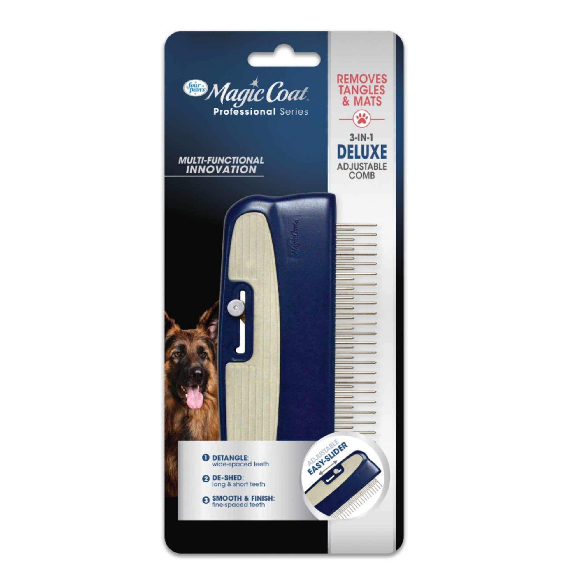 Four Paws Magic Coat Professional Series 3in1 Deluxe Adjustable Dog Comb 1ea/1 ct