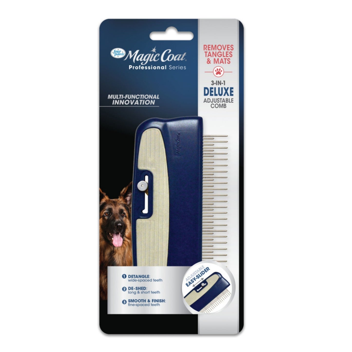 Four Paws Magic Coat Professional Series 3in1 Deluxe Adjustable Dog Comb 1ea/1 ct
