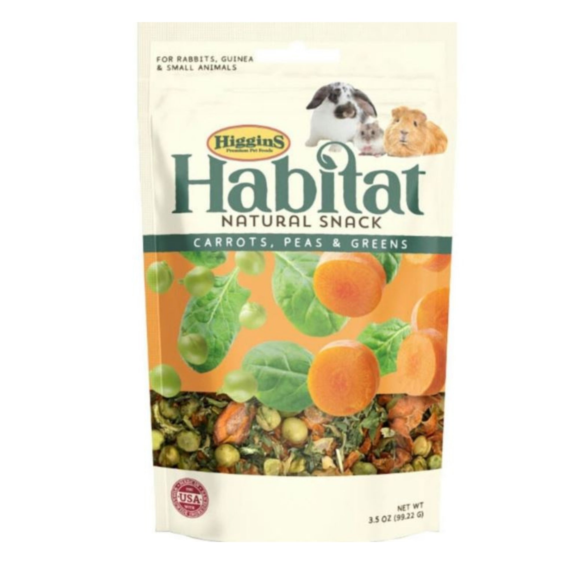Higgins Higgins Habitat Small Animal Treats Carrot/Pea 3.5oz.