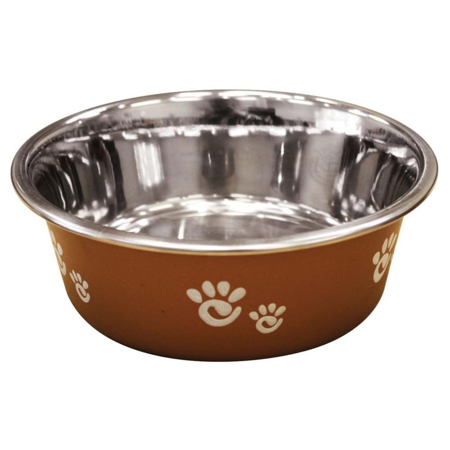Spot Barcelona Stainless Steel Paw Print Dog Bowl Copper 16oz