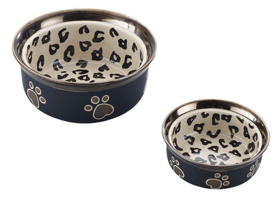 Spot Ritz Copper Rim Dog Bowl Leoprd 7in