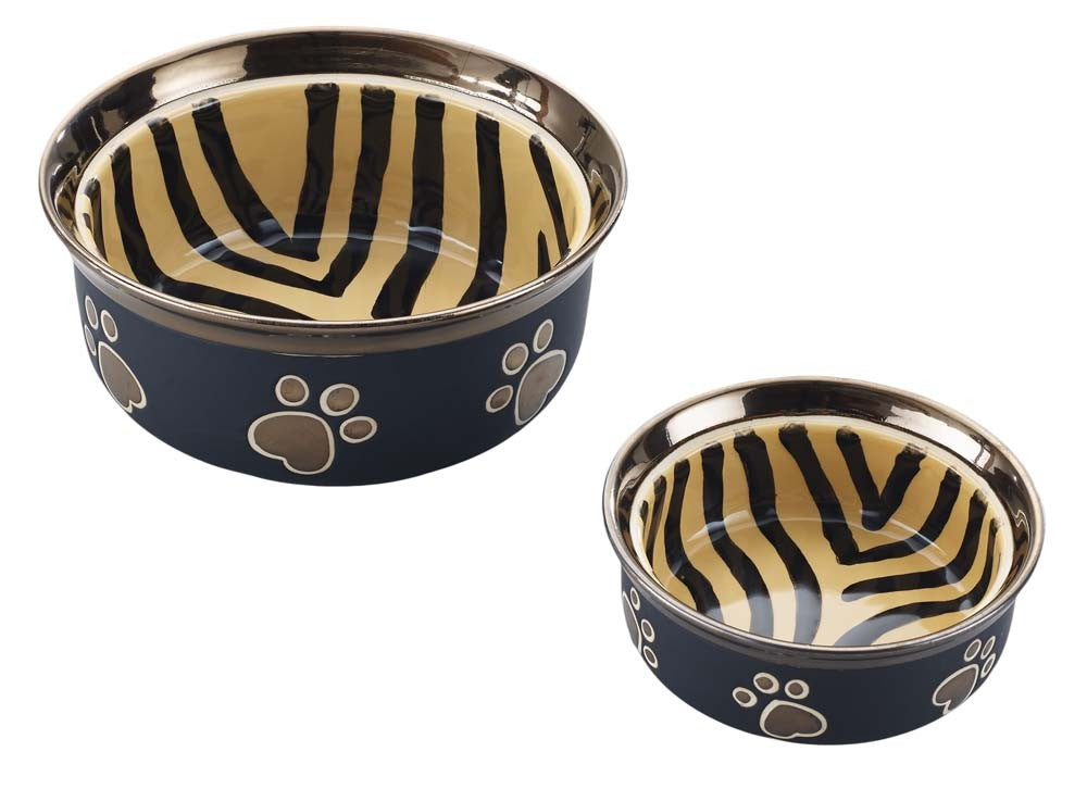 Spot Ritz Copper Rim Dog Bowl 5in Tiger