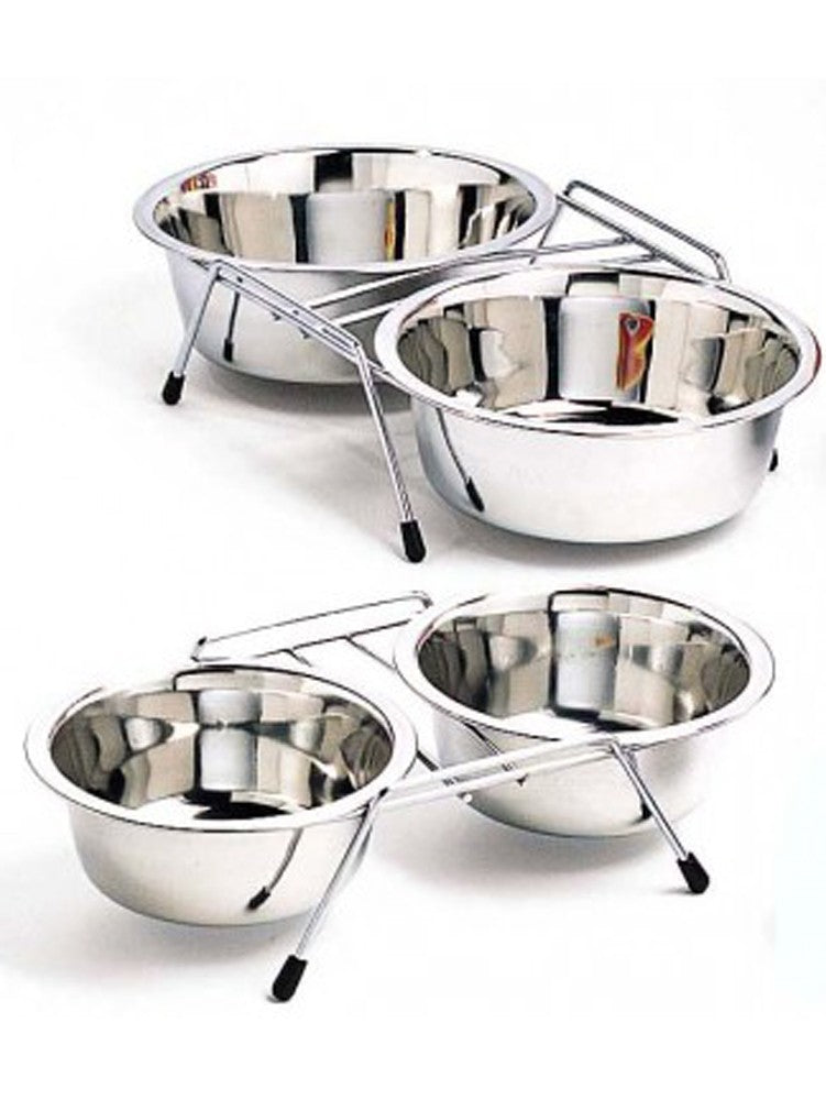 Spot Diner Time Stainless Double Diner Dog Bowl Silver 1ea/1 qt