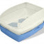Van Ness Plastics Framed Sifting Cat Litter Pan White|Blue, One Size/1ea