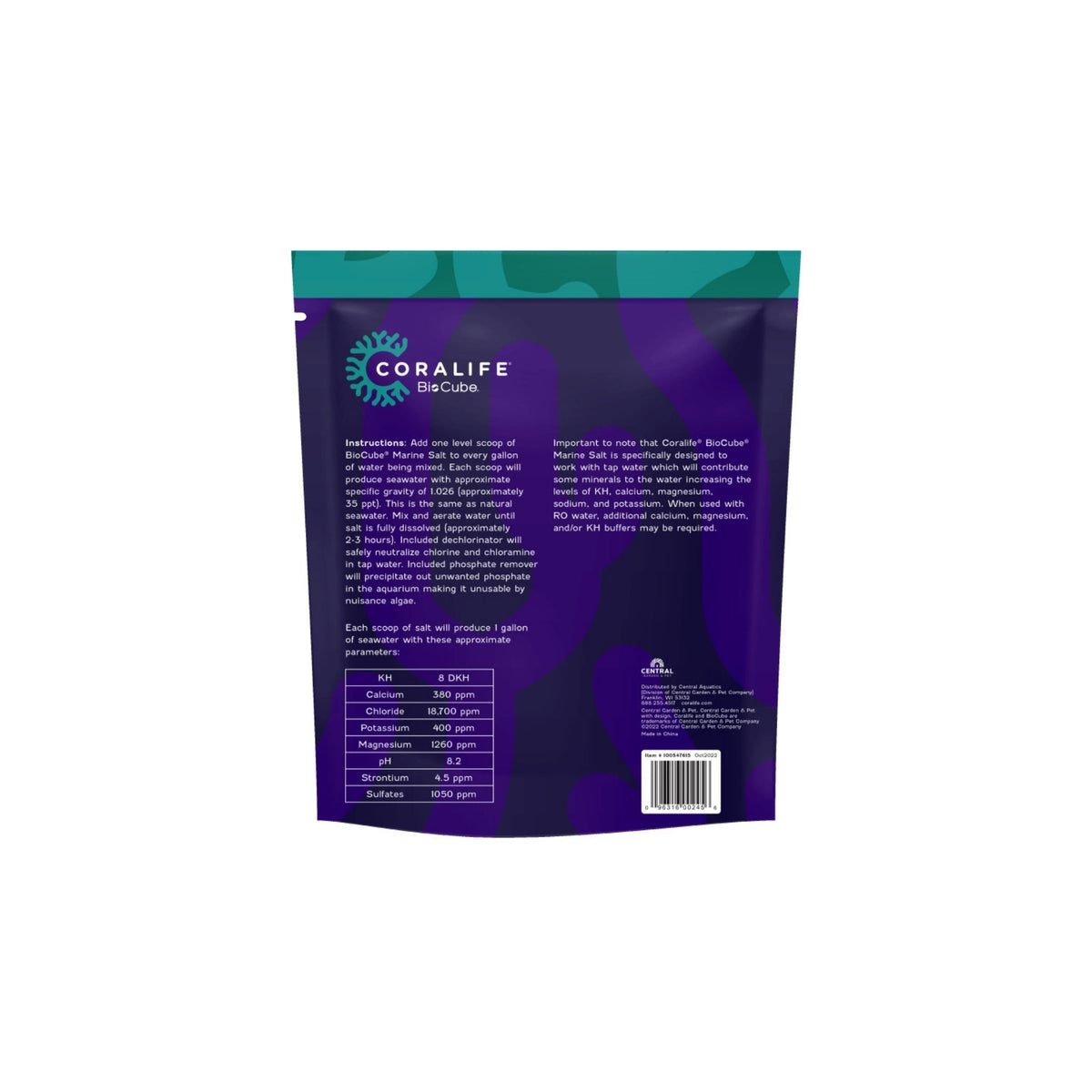 Coralife BioCube Marine Salt 1ea/15 gal