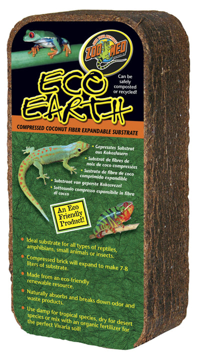 Zoo Med Eco Earth Coconut Fiber Substrate Brown, 1ea/1 pk