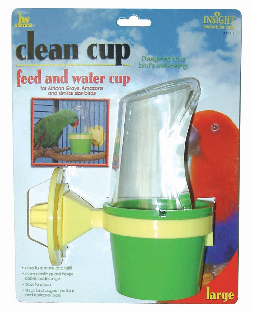 Jw Pet Clean Cup Bird Feed and Water Cup Assorted Large, 8 Oz