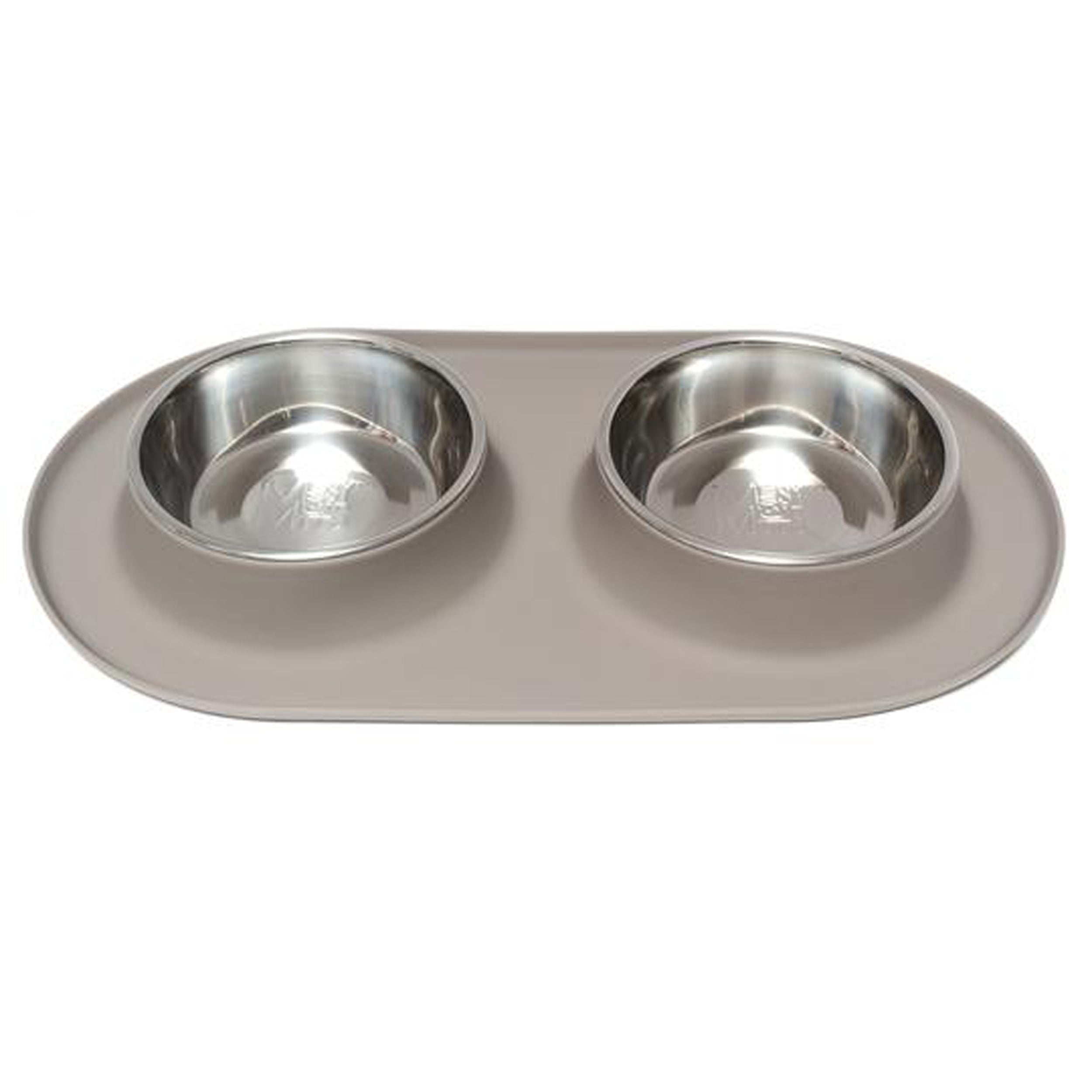 Messy Mutts Double Feeder Grey 6 Cup