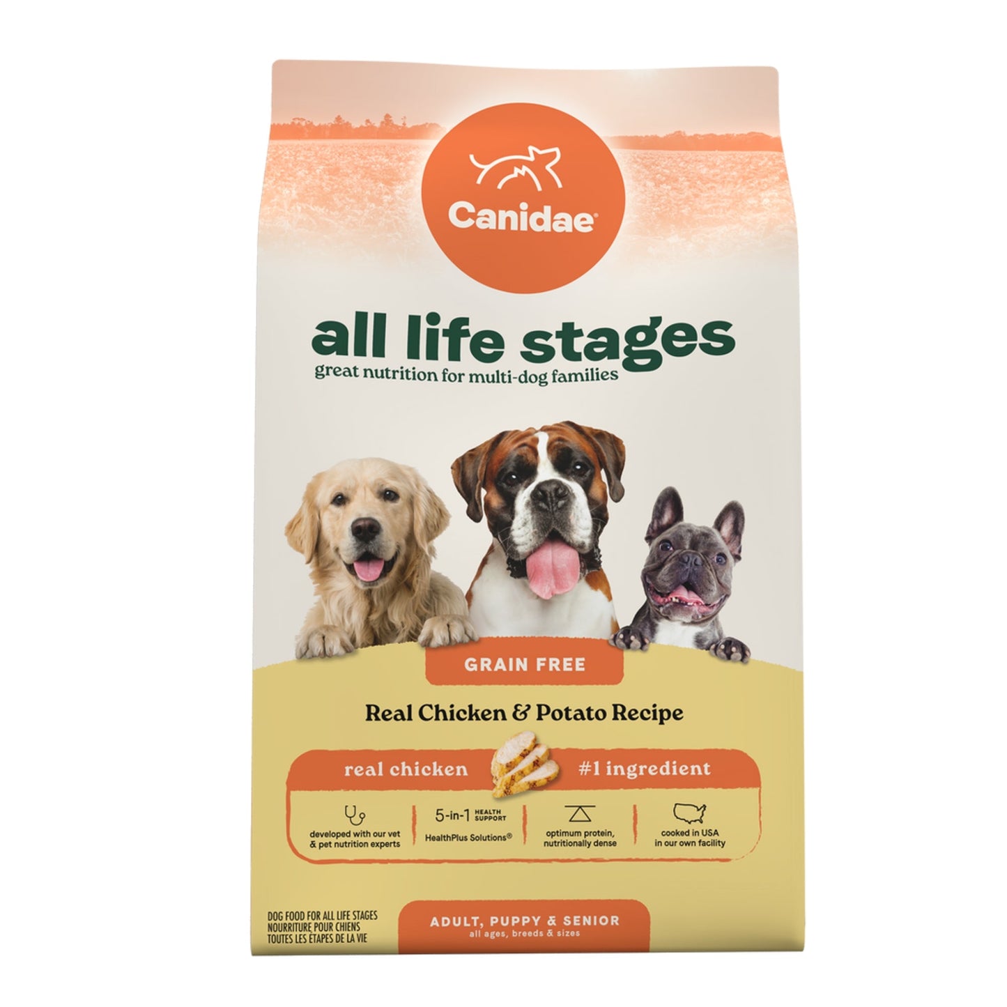 CANIDAE All Life Stages Dry Dog Food Real Chicken  Potato, 1ea/4 lb