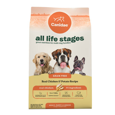 CANIDAE All Life Stages Dry Dog Food Real Chicken  Potato, 1ea/4 lb