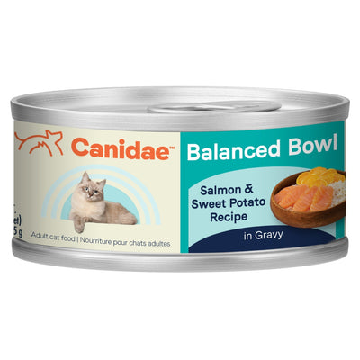 CANIDAE Balanced Bowl Canned Cat Food Salmon  Sweet Potato, 24ea/3 oz