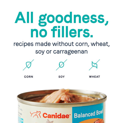 CANIDAE Balanced Bowl Canned Cat Food Tuna  Carrots, 24ea/3 oz