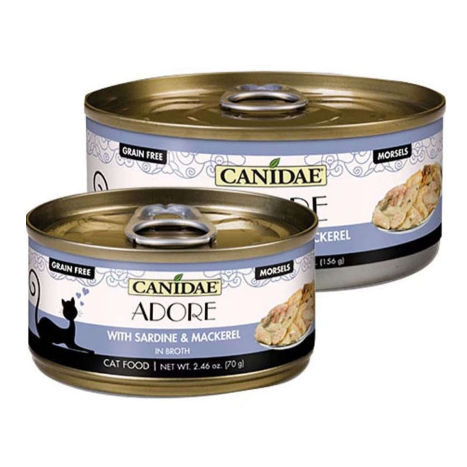 Adore Pure Canned Grain Free Cat Food In Broth Sardine/Mackerel 2.46oz. - All Pet Super Store