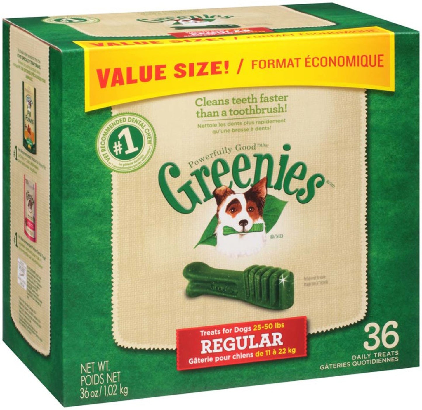 Greenies Dog Dental Treats Regular, Original, 1ea/36 oz, 36 ct