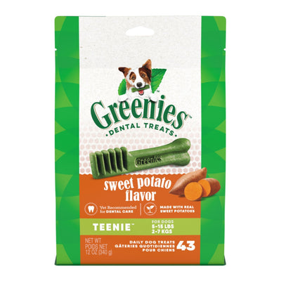 Greenies Dog Dental Treats Teenie, Sweet Potato, 1ea/12 oz, 43 ct