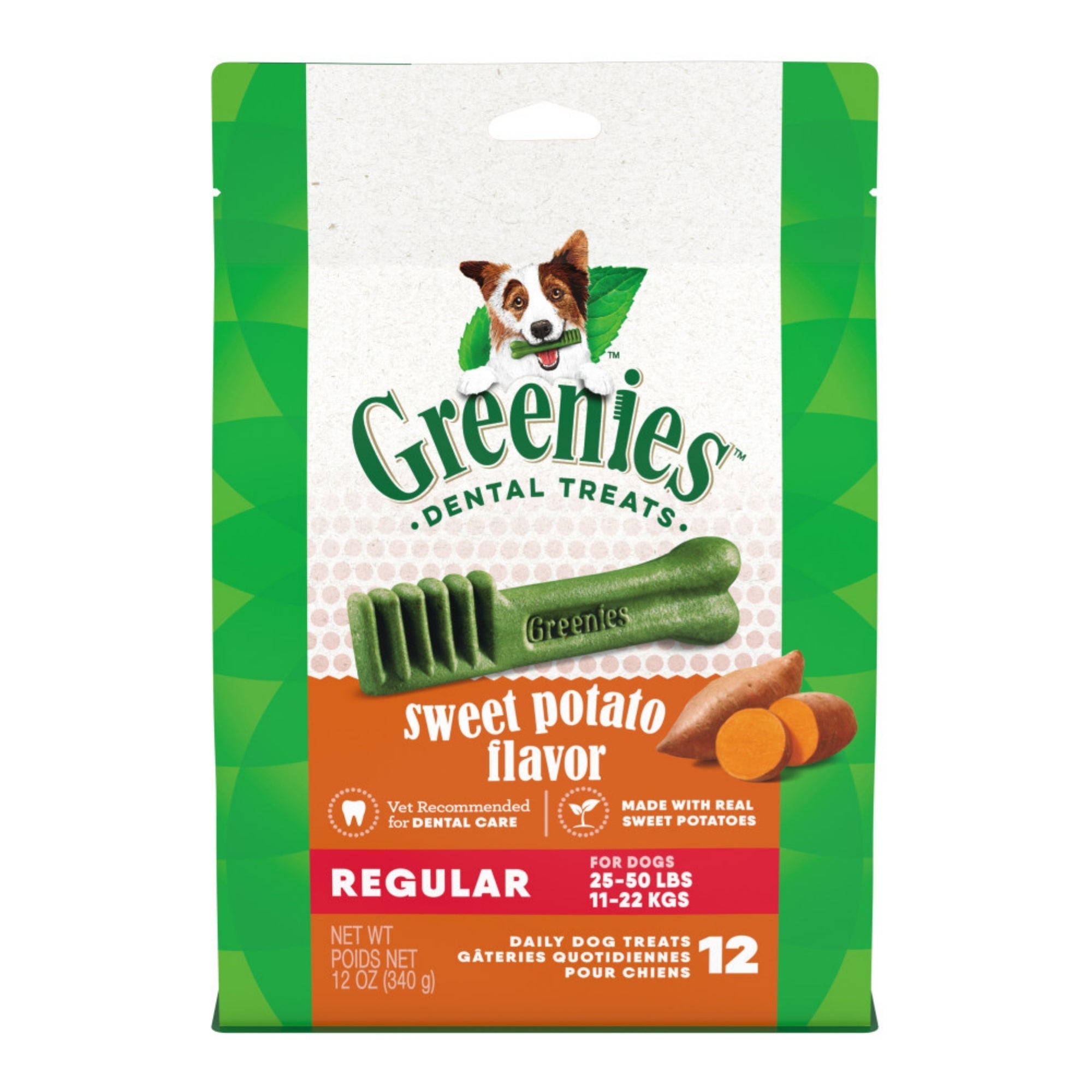 Greenies Dog Dental Treats Regular, Sweet Potato, 1ea/12 oz, 12 ct