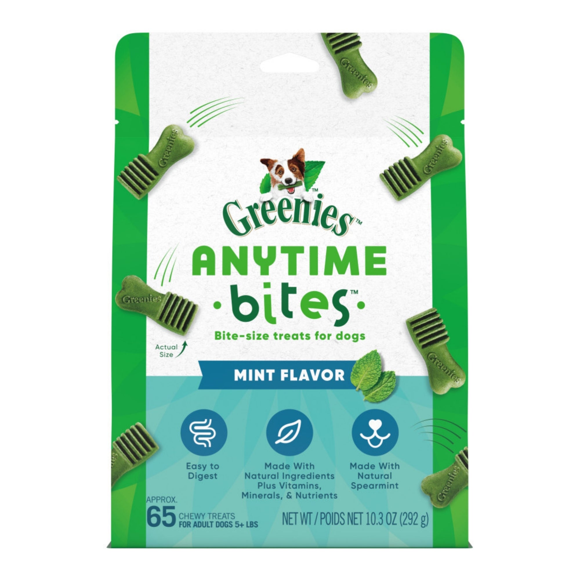 Greenies Anytime Bites BiteSize Dog Dental Treats Mint, 1ea/10.3 oz