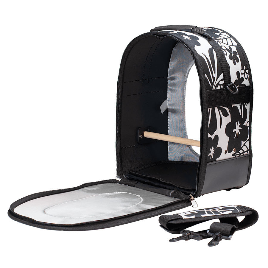 A&E Happy Beaks Soft Sided Bird Carrier Black Small