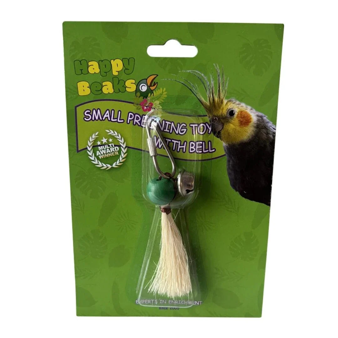 A&E Happy Beaks Preening Toy with Bell Bird Toy Small