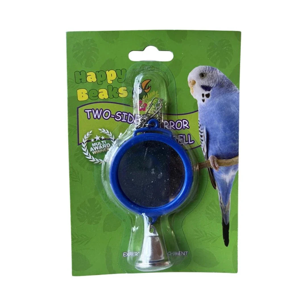 A&E Happy Beaks 2-Sided Mirror with Bell Bird Toy