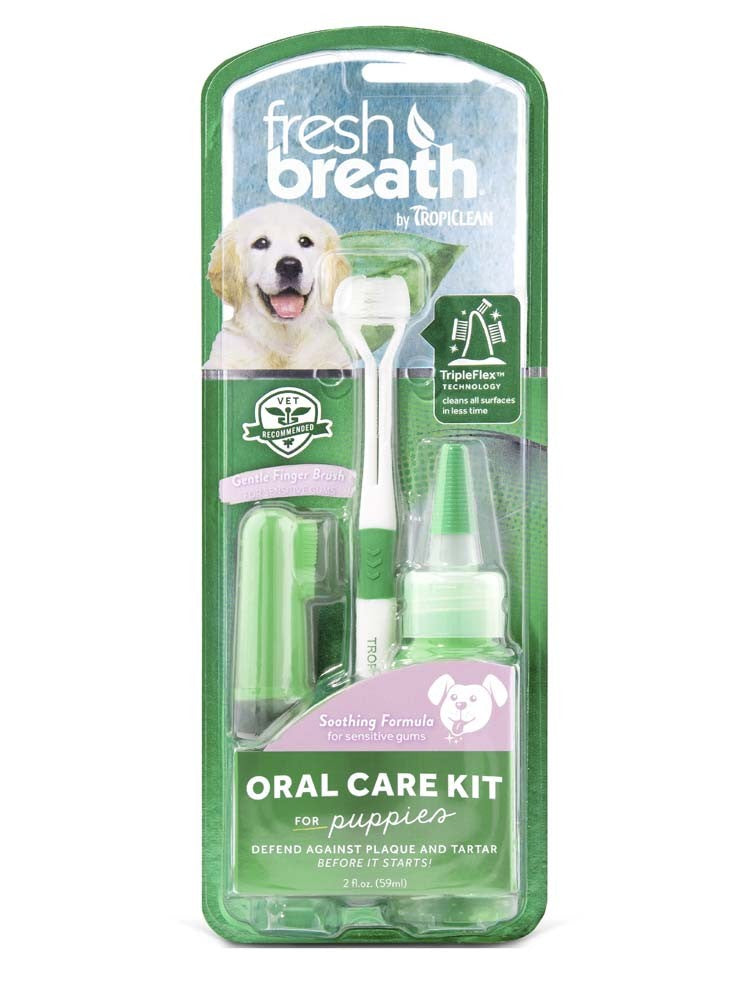 Fresh Breath by TropiClean Oral Care Kit for Puppies, 2oz
