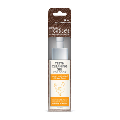 TropiClean Enticers Teeth Cleaning Gel for Dogs Honey Marinated Chicken 1ea/2 oz
