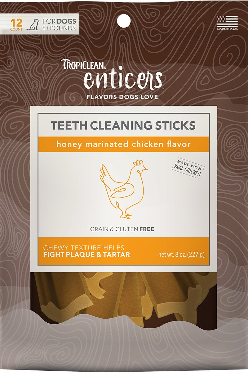 Tropiclean Dog Enticer Clean Sticks Chicken 12Ct Default Title