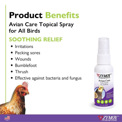 Zymox Avian Care Topical Solution Spray 2 oz (3pack)