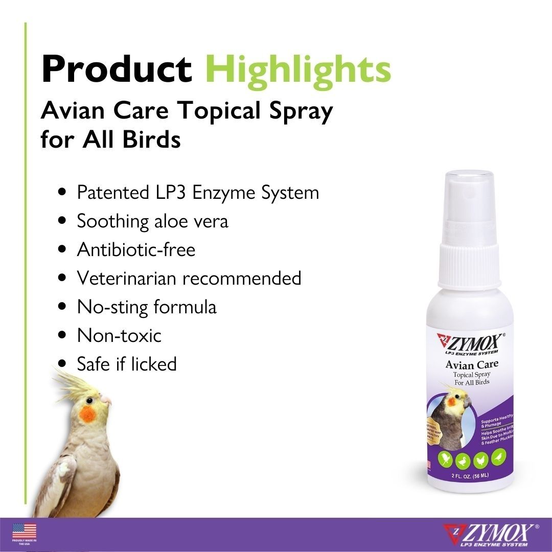 Zymox Avian Care Topical Solution Spray 2 oz (3pack)