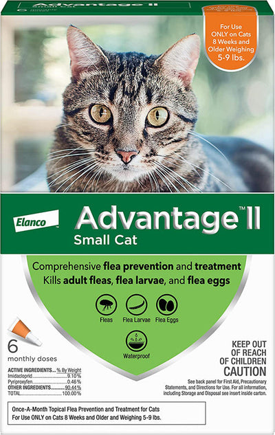 Advantage II Cat Small Orange 6-Pack - All Pet Super Store