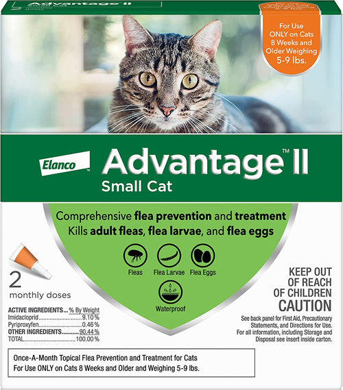 Advantage II Cat Small Orange 2-Pack - All Pet Super Store