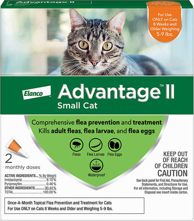 Advantage II Cat Small Orange 2-Pack - All Pet Super Store