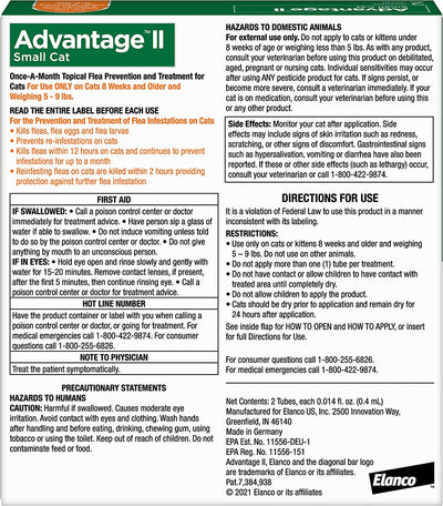 Advantage II Cat Small Orange 2-Pack - All Pet Super Store