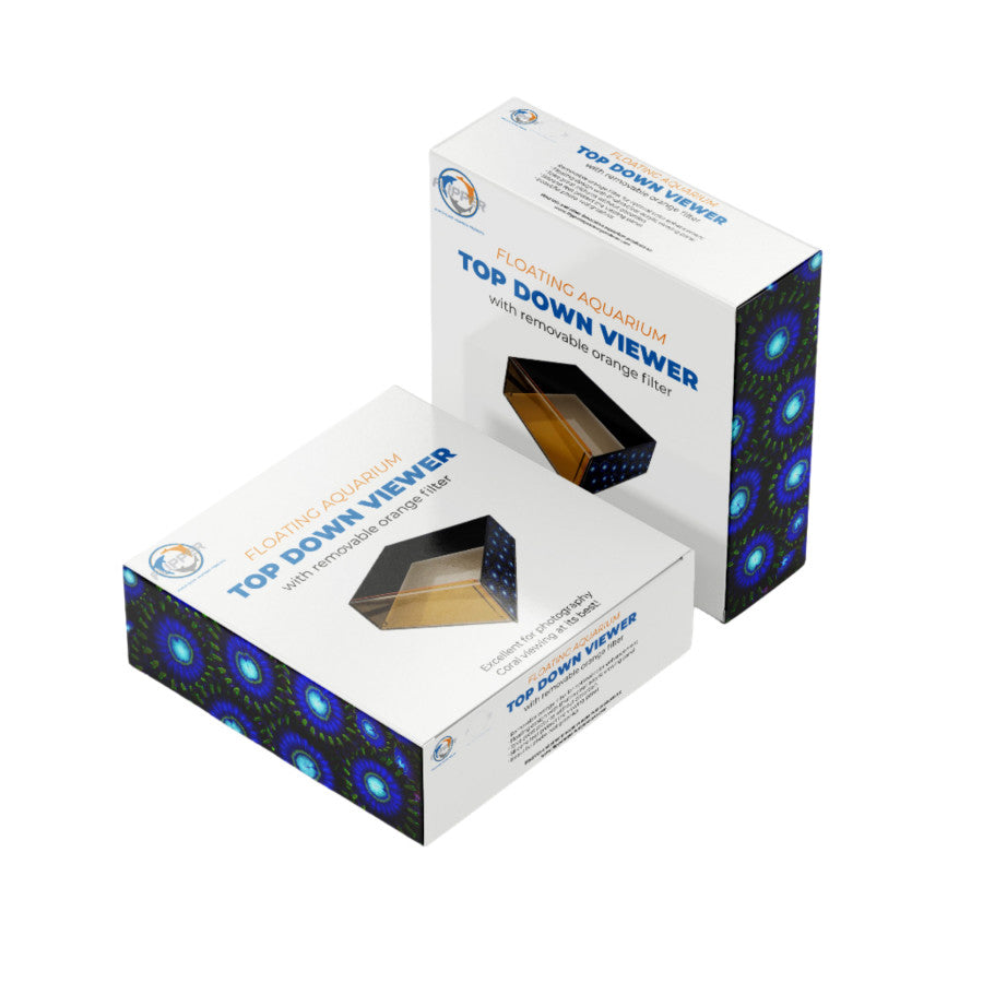 Flipper Cleaner Floating Aquarium Top Down Viewer w/Removable Orange Filter 1ea/One Size