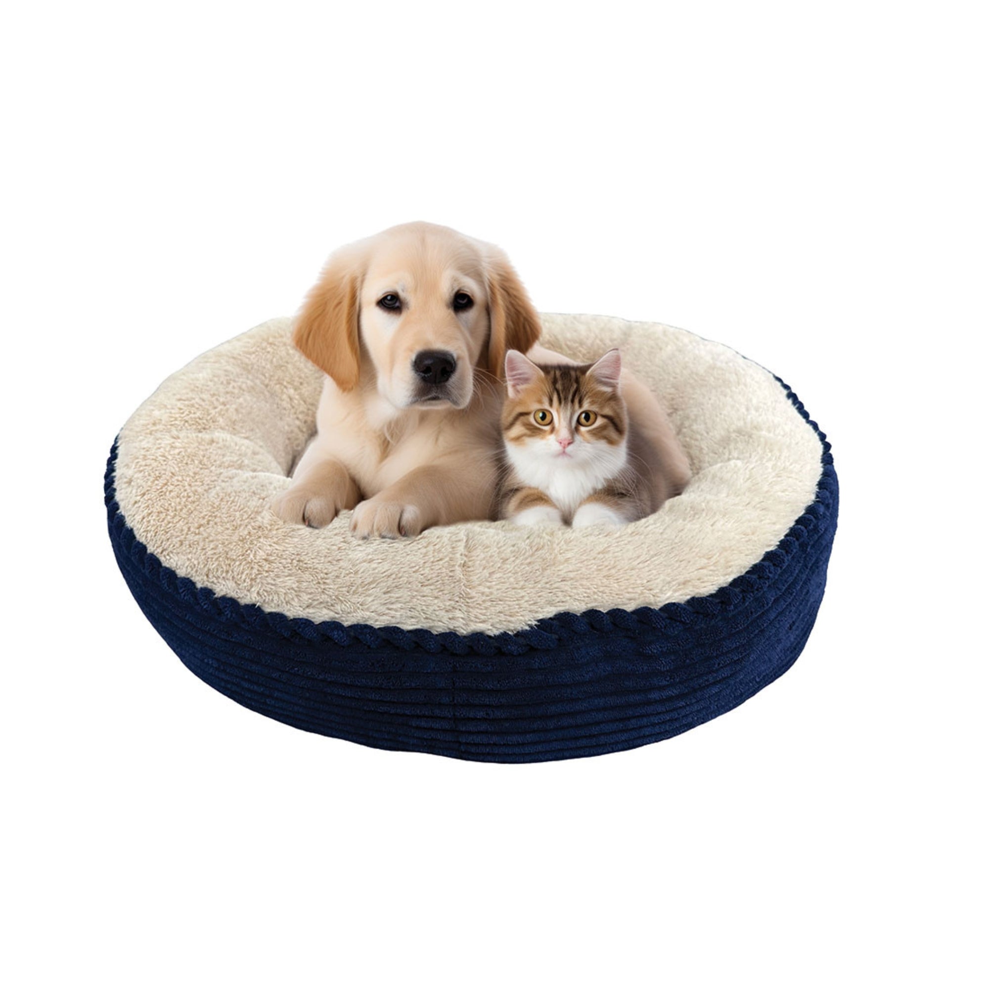 Ethical Pet Sleep Zone Luxe Round Rib Corduroy 23? Navy