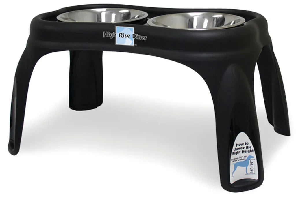 OurPets Bone Dog Feeder Black 1ea/12 in