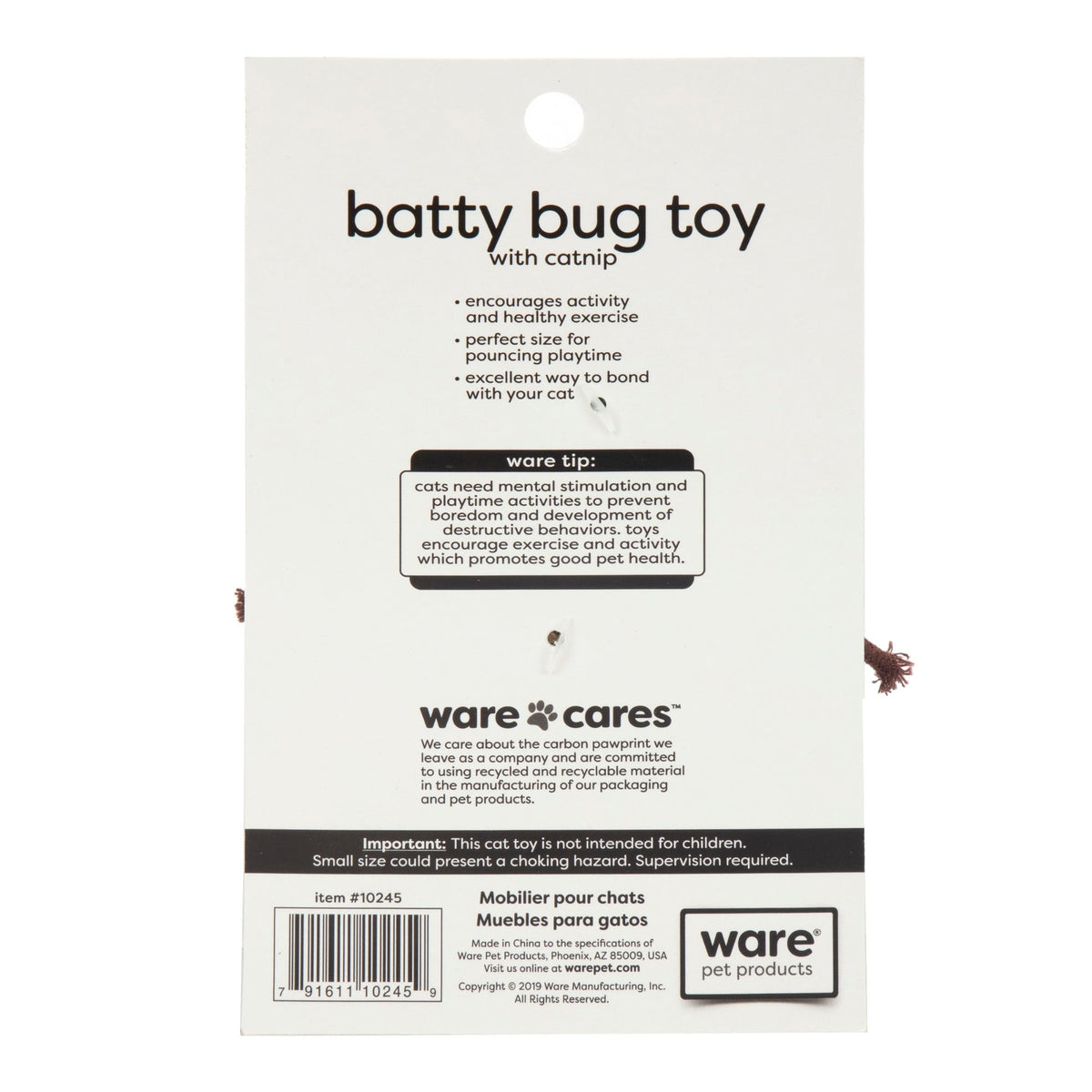 Ware Batty Bug Cat Toy