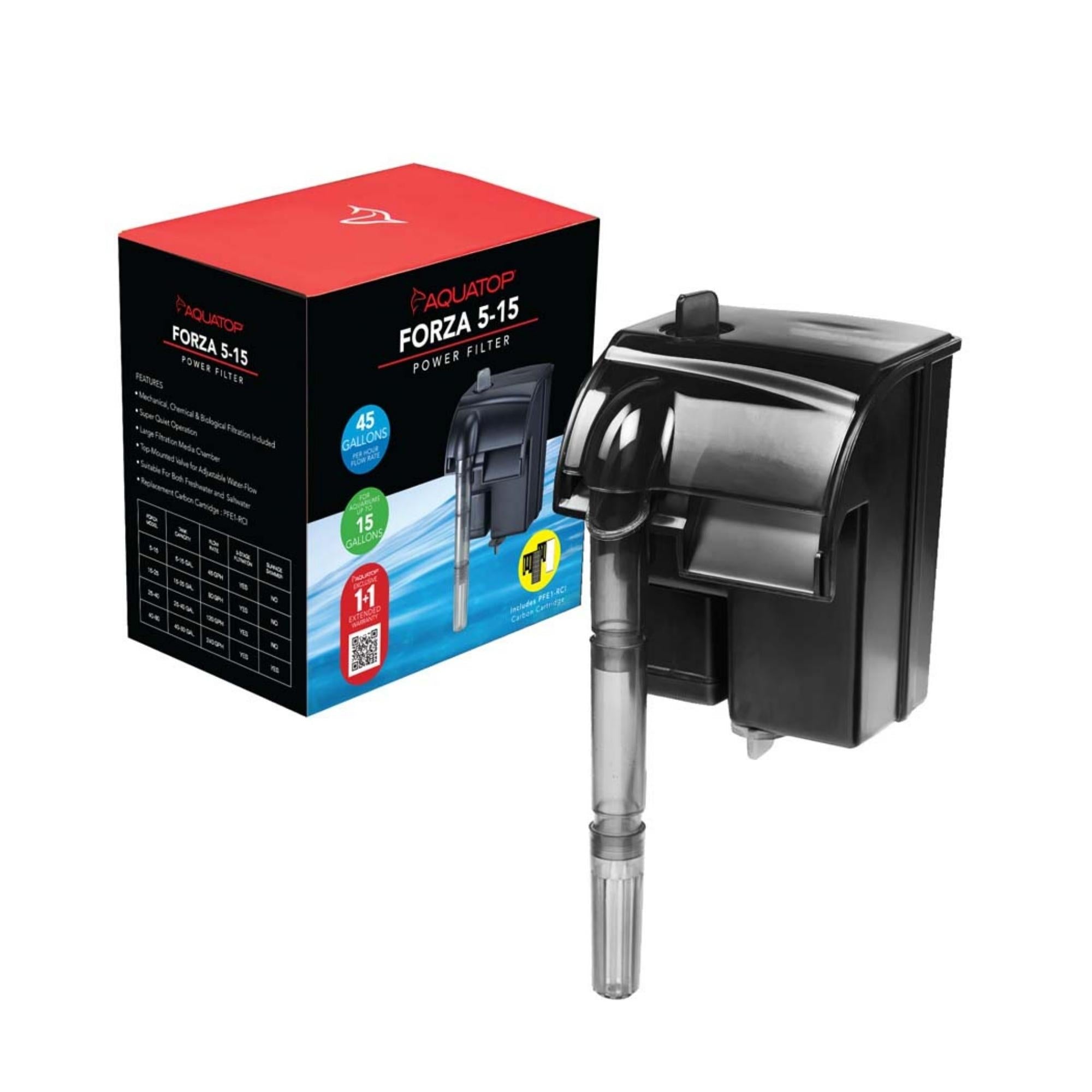 Aquatop FORZA 5-15 Power Filter Black 45 GPH