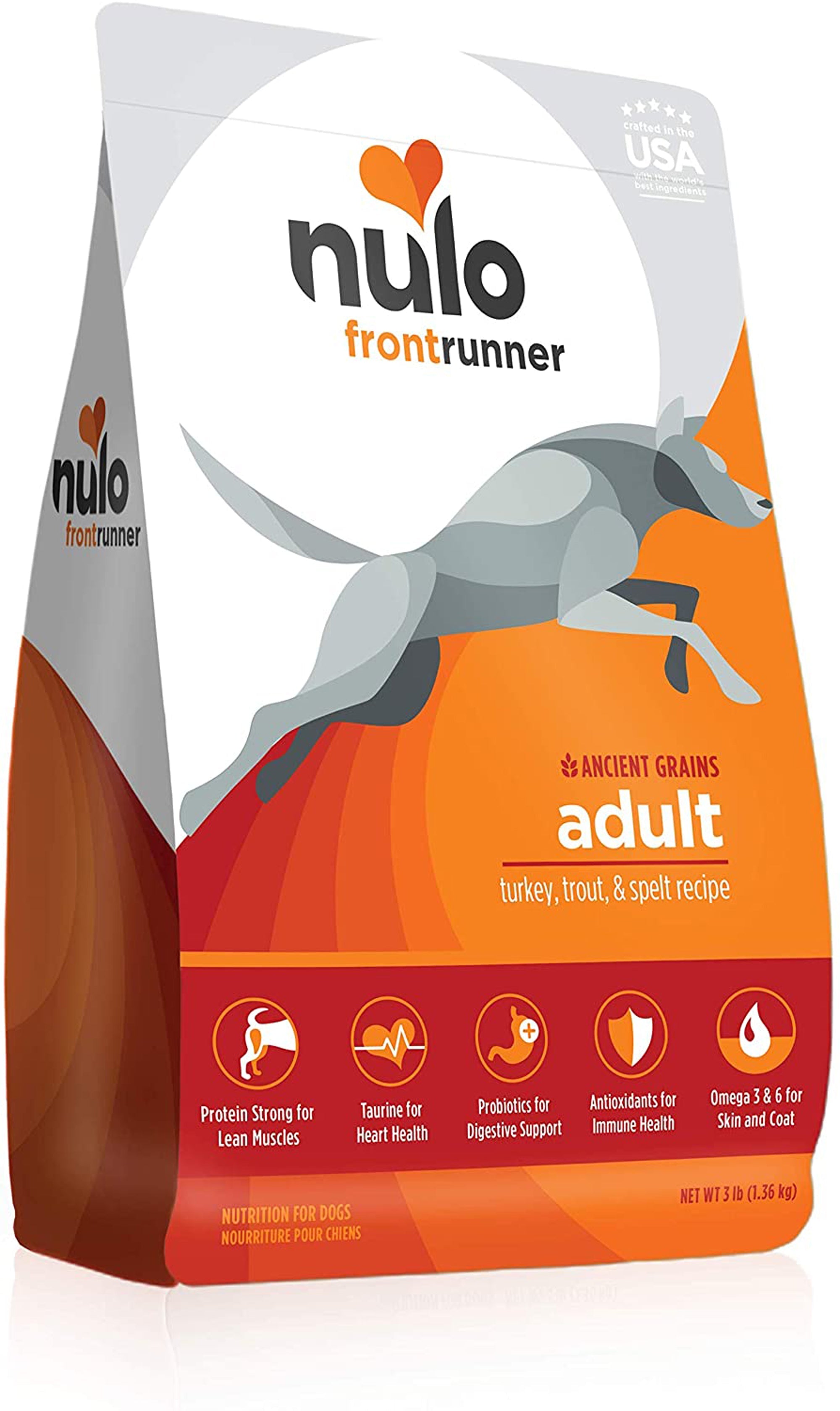 !!Nulo Frontrunner Dry Dog Food Turkey, Trout & Spelt 1ea/3 lb