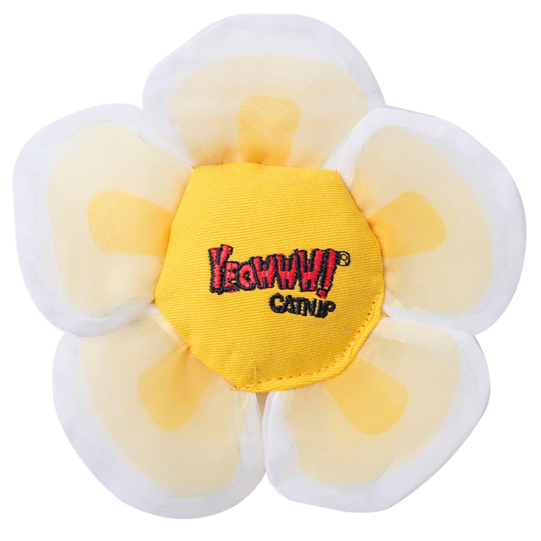 Yeowww Daisy's Flower Tops Catnip Cat Toy White,
