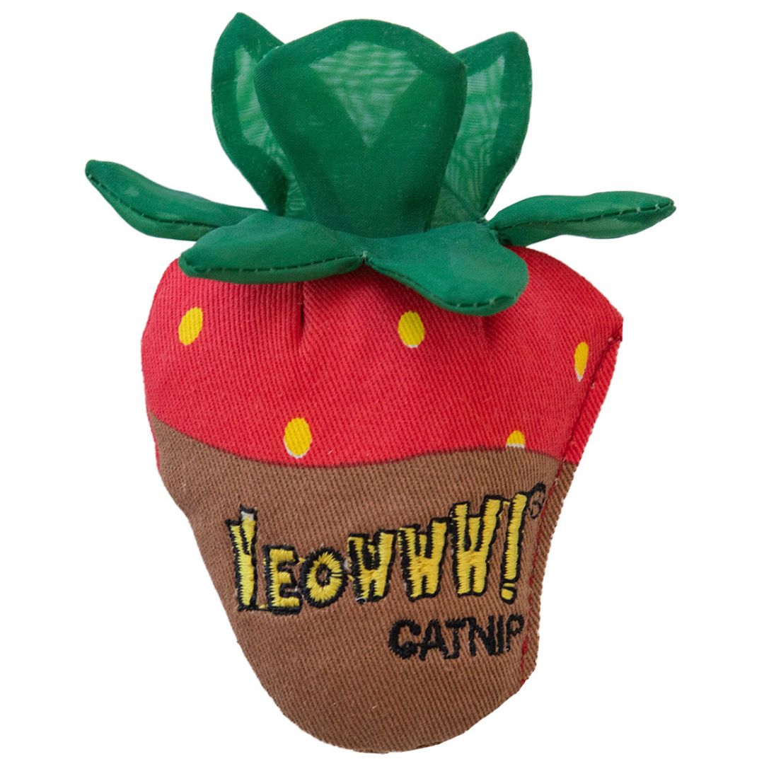 Yeowww Strawberry Catnip Cat Toy Chocolate, Single
