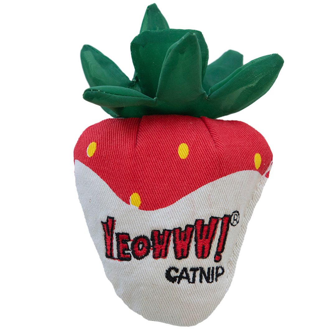 Yeowww Strawberry Catnip Cat Toy White Chocolate, Single