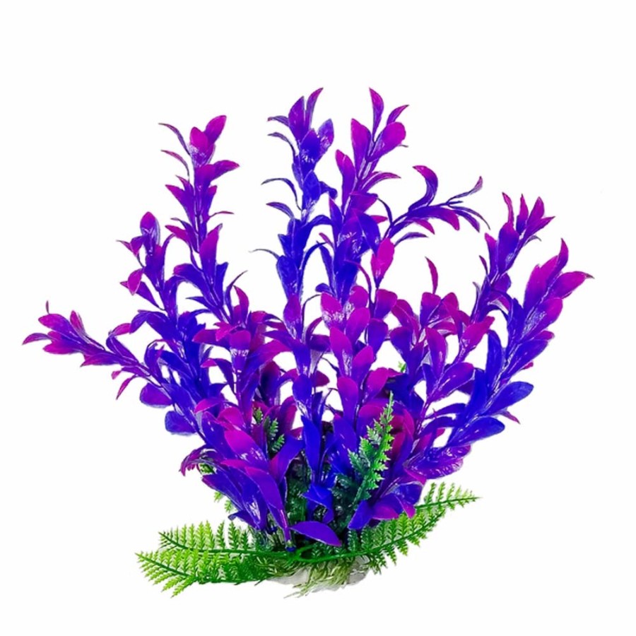 AquaTop Hygro Aquarium Plant Weighted Base Pink/Purple 16in