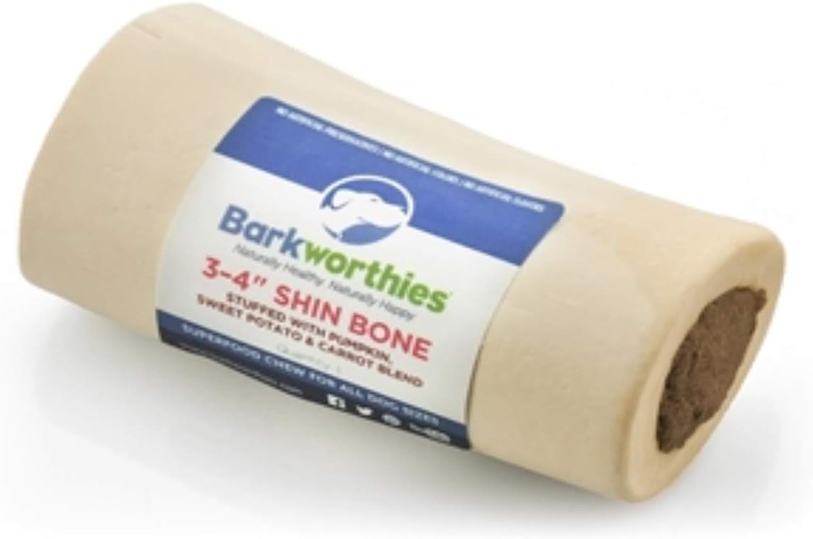Barkworthies Shin Bone Stuffed Pumpkin Sweet Potato & Carrot Dog Treat 15ct/3-4i