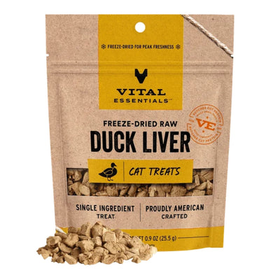 Vital Essentials Cat Freeze-Dried Treat Duck Liver 0.9oz.