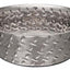 Loving Pets Diamond Plate Bowls with Non Skid Bottom Dog Dish Bowl Silver, 1ea/3 qt