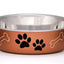 Loving Pets Metallic Dog Bowl Copper, 1ea/LG