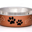 Loving Pets Metallic Dog Bowl Copper, 1ea/LG